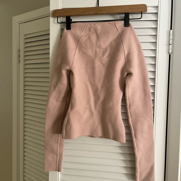 Abercrombie Pink Long-Sleeve Sweetheart Sweater Top XXS - Picture 4 of 4